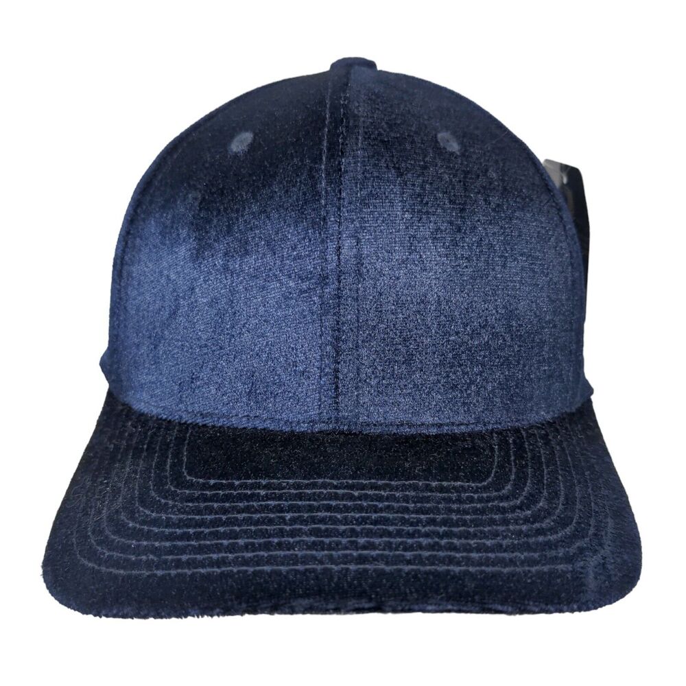 Cambridge Men's Snapback Velour Hat Blue Blank W/Tags 100% Polyester